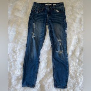 Eunina distressed jeans Size 1 Josie mid rise skinny crop